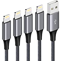 Los mejores  - Cable Cargador iPhone- [4Pack 0.3M 1M 2M 3M] Cable Lightning Carga Rápida Trenzado de Nylon Cargador iPhone Compatible…